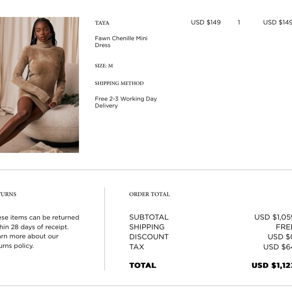 House of CB Mini Dress Size M. Worn once